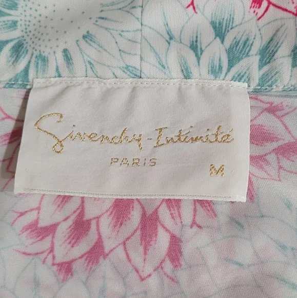 80's Givenchy Intimates Paris‎ Multi-color Floral Peignoir Two Piece Set